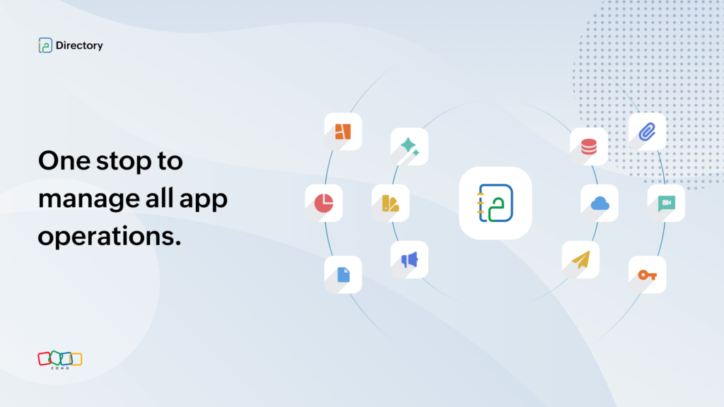 one sto to manage all the apps - zoho directory